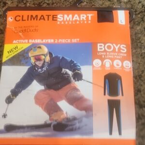 Boys Active Baselayer Set - Black and Blue